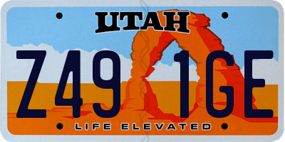 UT license plate Z491GE