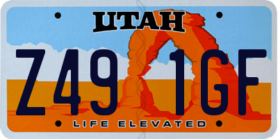 UT license plate Z491GF