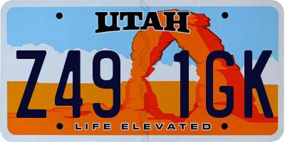 UT license plate Z491GK
