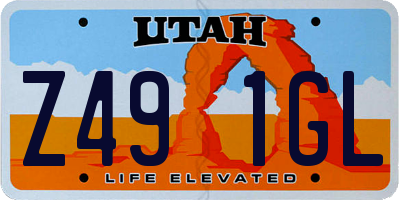 UT license plate Z491GL