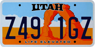 UT license plate Z491GZ