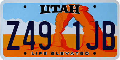 UT license plate Z491JB
