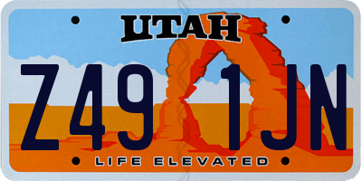 UT license plate Z491JN