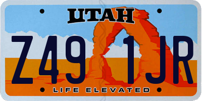 UT license plate Z491JR