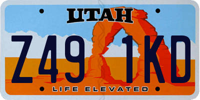 UT license plate Z491KD