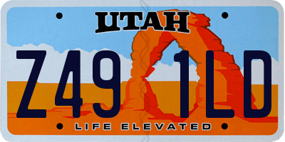 UT license plate Z491LD