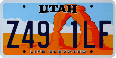 UT license plate Z491LF