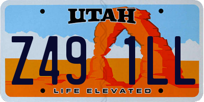 UT license plate Z491LL