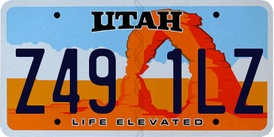UT license plate Z491LZ