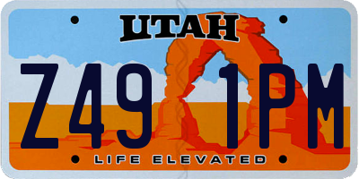 UT license plate Z491PM