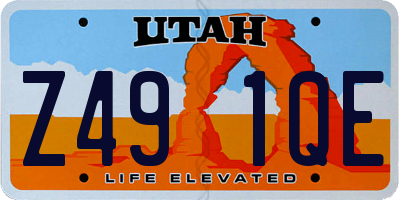 UT license plate Z491QE