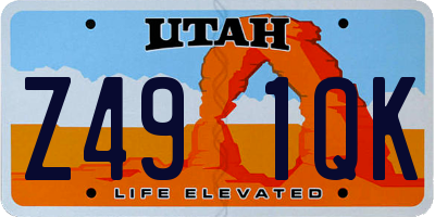 UT license plate Z491QK