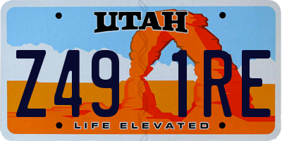 UT license plate Z491RE