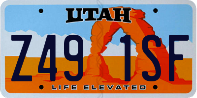 UT license plate Z491SF