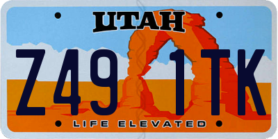 UT license plate Z491TK