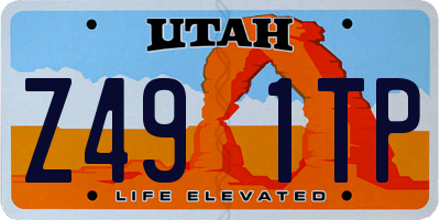 UT license plate Z491TP