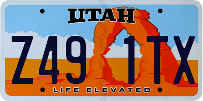 UT license plate Z491TX