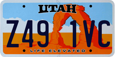 UT license plate Z491VC