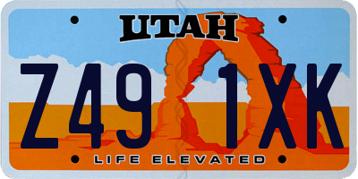UT license plate Z491XK