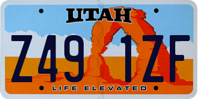 UT license plate Z491ZF
