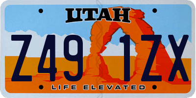 UT license plate Z491ZX