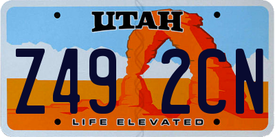 UT license plate Z492CN