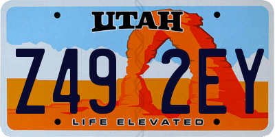 UT license plate Z492EY
