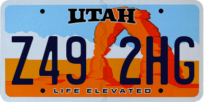 UT license plate Z492HG