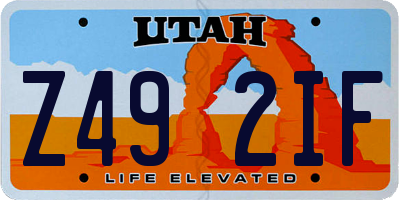 UT license plate Z492IF