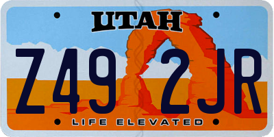 UT license plate Z492JR