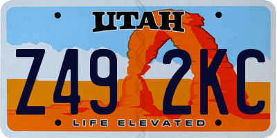 UT license plate Z492KC
