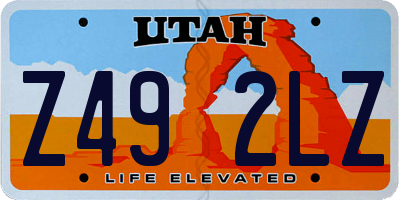 UT license plate Z492LZ