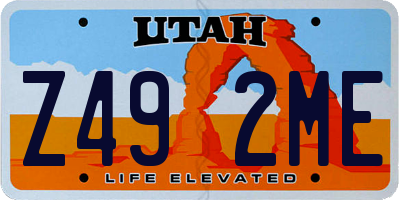UT license plate Z492ME