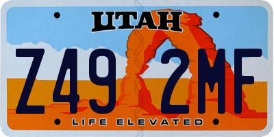 UT license plate Z492MF
