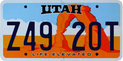UT license plate Z492OT