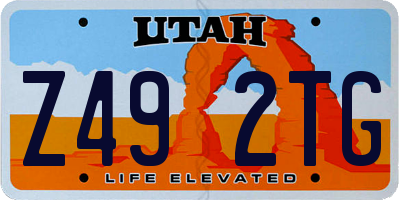UT license plate Z492TG