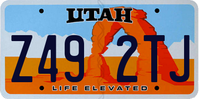 UT license plate Z492TJ