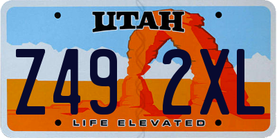 UT license plate Z492XL