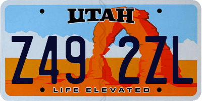UT license plate Z492ZL