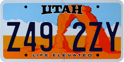 UT license plate Z492ZY