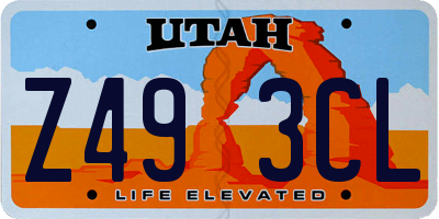 UT license plate Z493CL