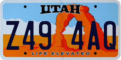 UT license plate Z494AQ