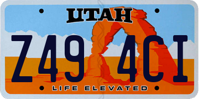 UT license plate Z494CI