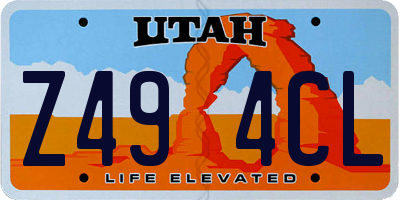 UT license plate Z494CL
