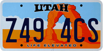 UT license plate Z494CS