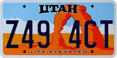 UT license plate Z494CT