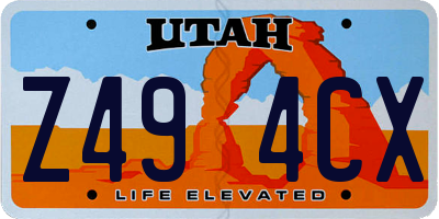 UT license plate Z494CX