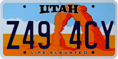 UT license plate Z494CY