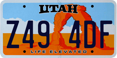 UT license plate Z494DF