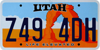 UT license plate Z494DH